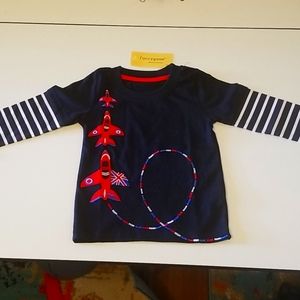 2T - Navy Airplane Shirt